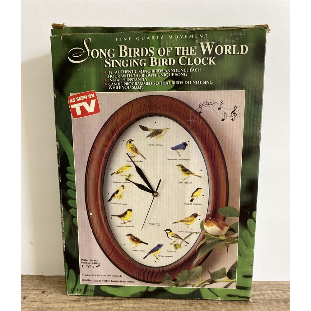 Song Birds of the World Singing Bird Clock Different Song Sound Every Hour